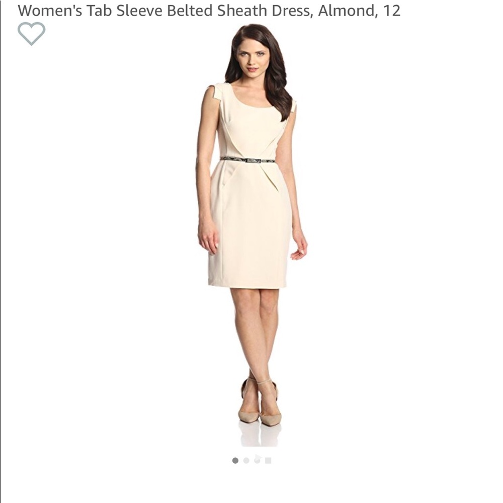 Adrianna Papell tab sleeve sheath dress.
